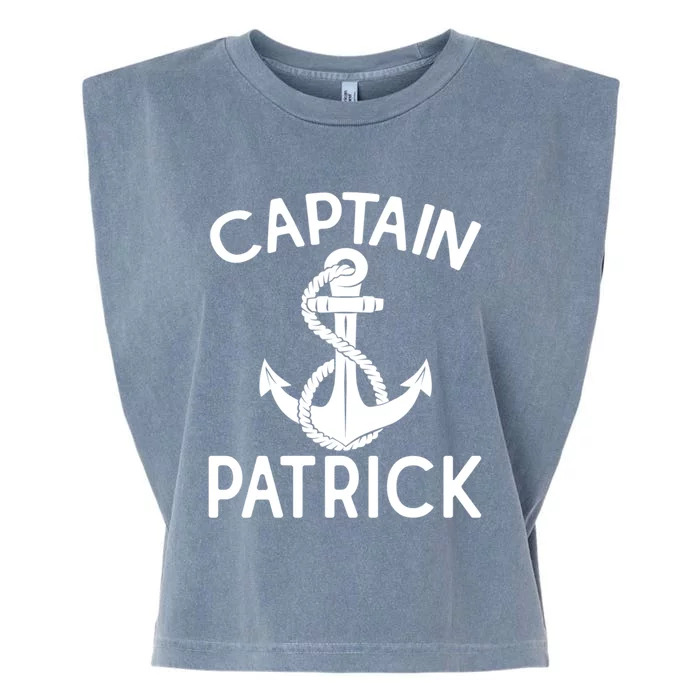 Captain Patrick Anchor Boating Yacht Boat Ship Cool Gift Garment-Dyed Women's Muscle Tee