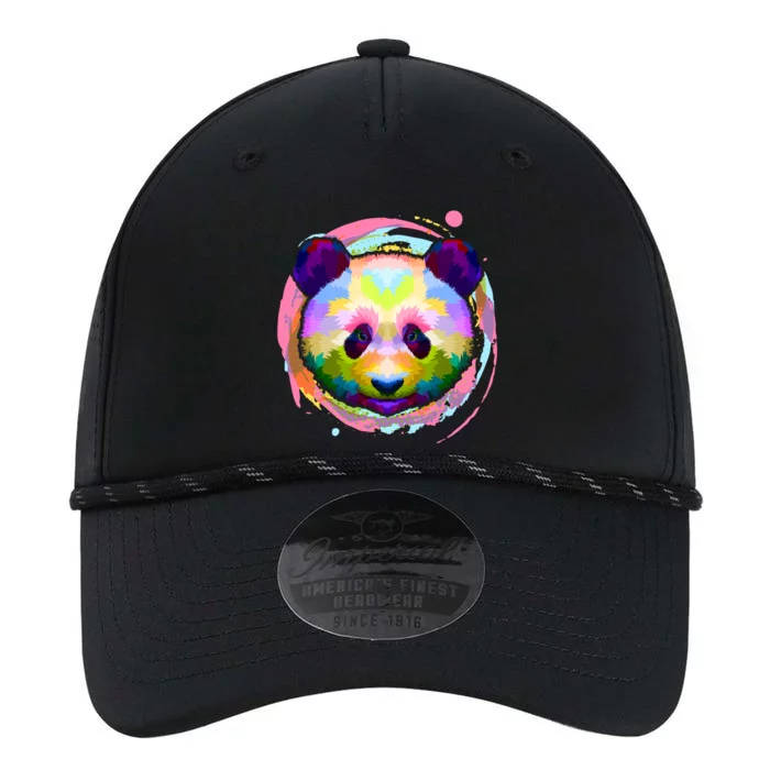 Colorful Painted Abstract Panda Face Performance The Dyno Cap