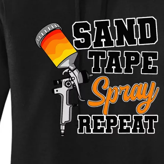 Car Painter Automative Detailing Sand Tape Spray Vehicle Women's Pullover Hoodie