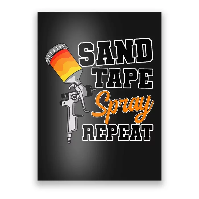 Car Painter Automative Detailing Sand Tape Spray Vehicle Poster