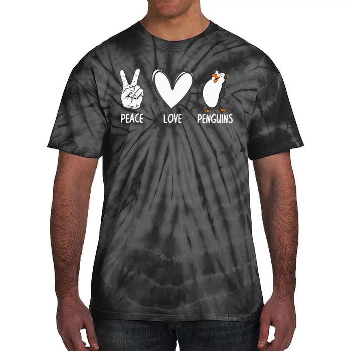 Cool Penguin Art For  Peace Love Penguins Zookeeper Tie-Dye T-Shirt