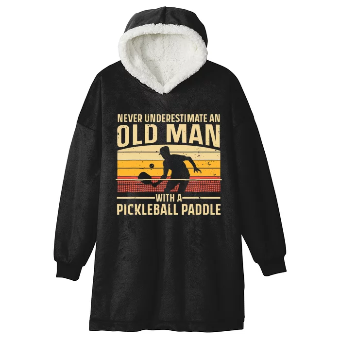 Cool Pickleball Art For Paddle Pickleball Player Hooded Wearable Blanket