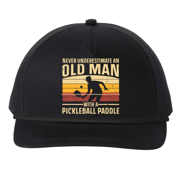 Cool Pickleball Art For Paddle Pickleball Player Snapback Five-Panel Rope Hat