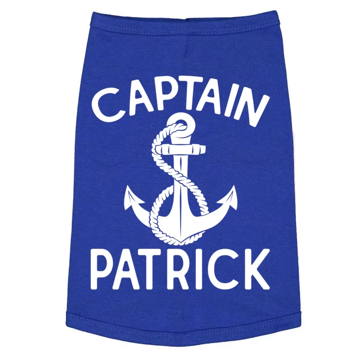 Captain Patrick Anchor Boating Yacht Boat Ship Funny Gift Doggie Tank