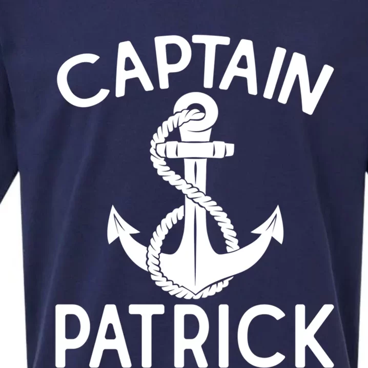 Captain Patrick Anchor Boating Yacht Boat Ship Funny Gift Sueded Cloud Jersey T-Shirt