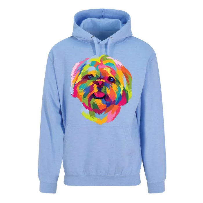 Colorful Pop Art Shih Tzu Portrait Shitzu Puppy Owner Unisex Surf Hoodie