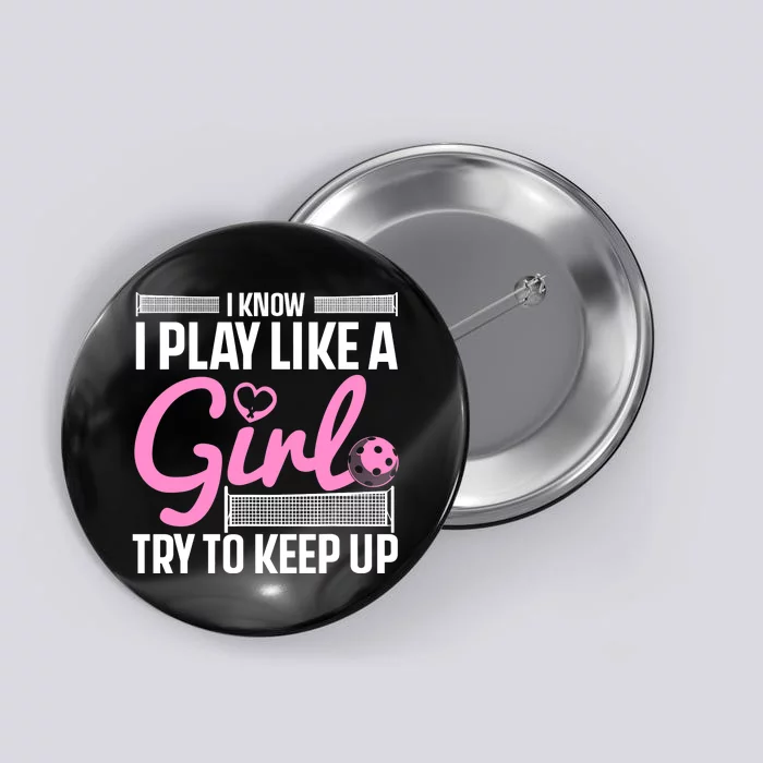 Cool Pickleball Art For Wo Girls Player Pickleball Lover Button