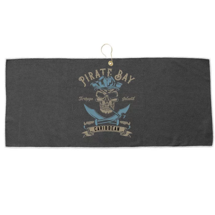 Caribbean Pirate And Saber Pirate Costume Large Microfiber Waffle Golf Towel