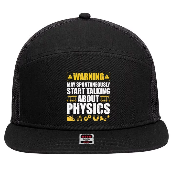 Cute Physics Art For  Physics Teacher Geeky Science 7 Panel Mesh Trucker Snapback Hat