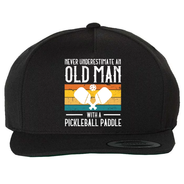 Cool Pickleball Art For Paddle Pickleball Player Wool Snapback Cap