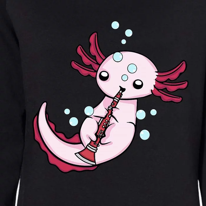 Clarinet Player Axolotl Lover Big Band Music Clarinet Womens California Wash Sweatshirt