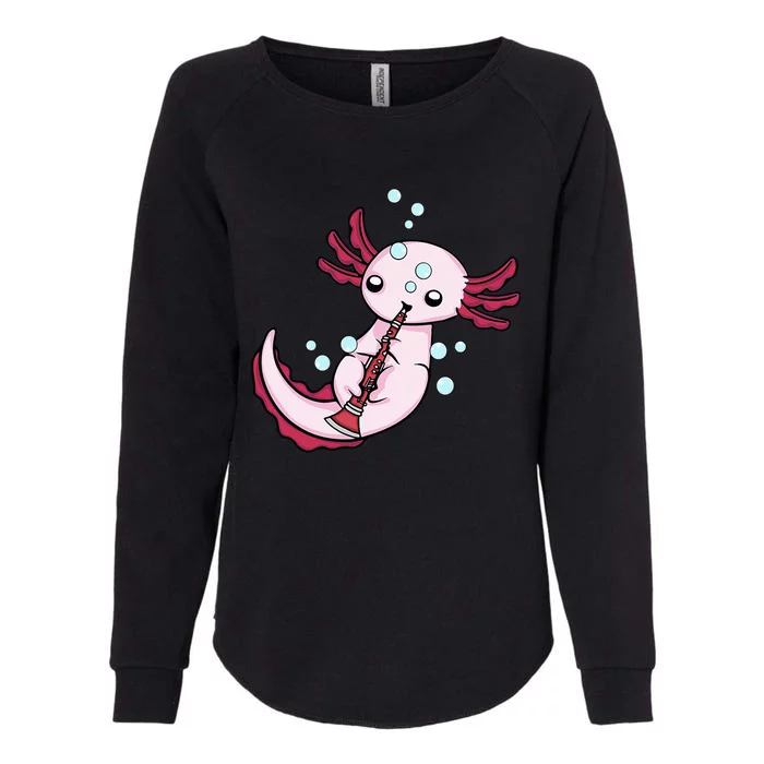 Clarinet Player Axolotl Lover Big Band Music Clarinet Womens California Wash Sweatshirt