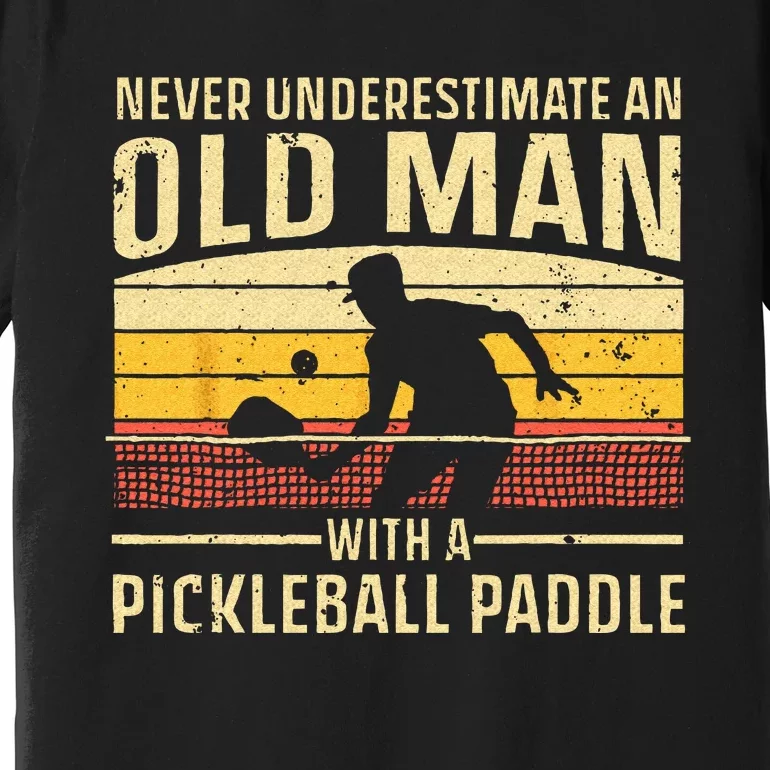 Cool Pickleball Art For Wo Paddle Pickleball Player Premium T-Shirt