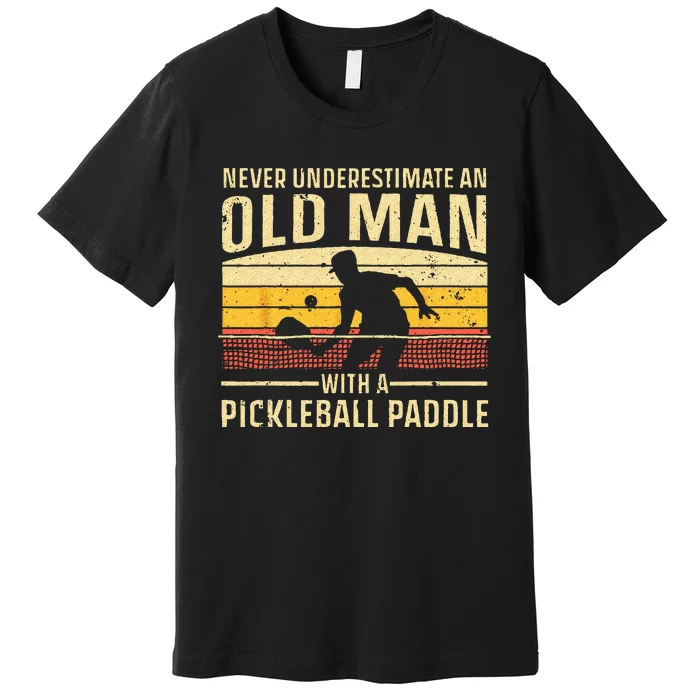 Cool Pickleball Art For Wo Paddle Pickleball Player Premium T-Shirt