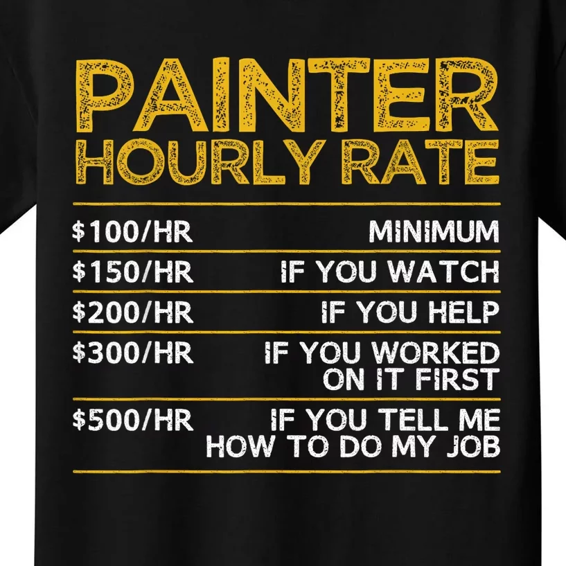 Cool Painter Art For Painting Job House Painter Kids T-Shirt