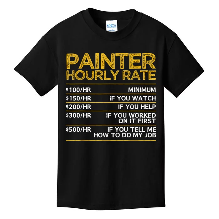 Cool Painter Art For Painting Job House Painter Kids T-Shirt