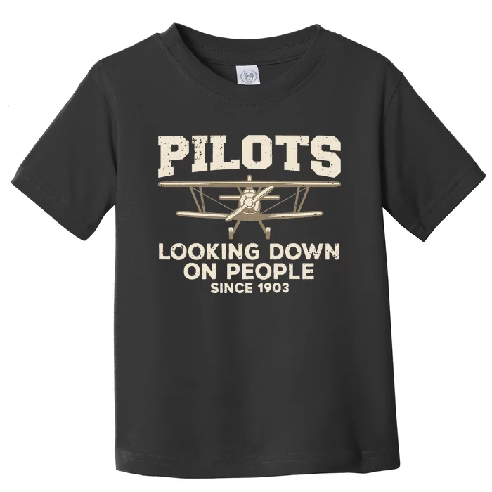 Cool Pilot Aircraft Pilot Airplane Flying Toddler T-Shirt