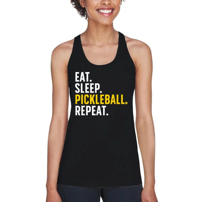 Cool Pickleball Art For Men Women Pickle Ball Lovers Players Women's Racerback Tank