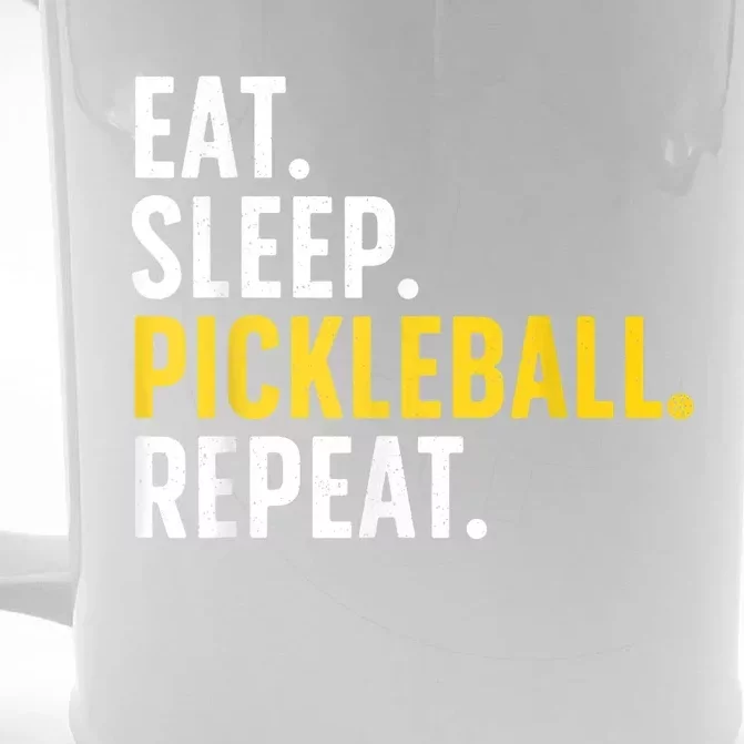 Cool Pickleball Art For Men Women Pickle Ball Lovers Players Front & Back Beer Stein