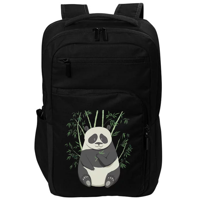 Cute Panda And Bamboo Tee Kawaii Anime Panda Lover Cute Gift Impact Tech Backpack