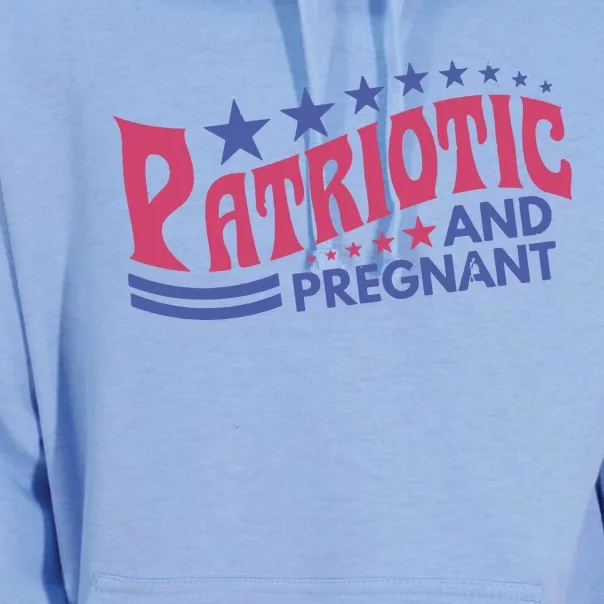 Couples Patriotic And Pregnant Unisex Surf Hoodie