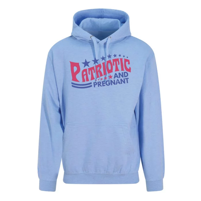 Couples Patriotic And Pregnant Unisex Surf Hoodie