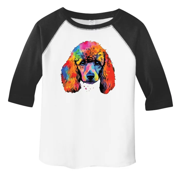 Colorful Pop Art Poodle Lover Portrait Toddler Fine Jersey T-Shirt