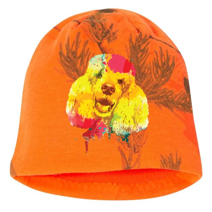 Cool Poodle Art For Men Women Colorful Dog Poodle Lovers Kati - Camo Knit Beanie