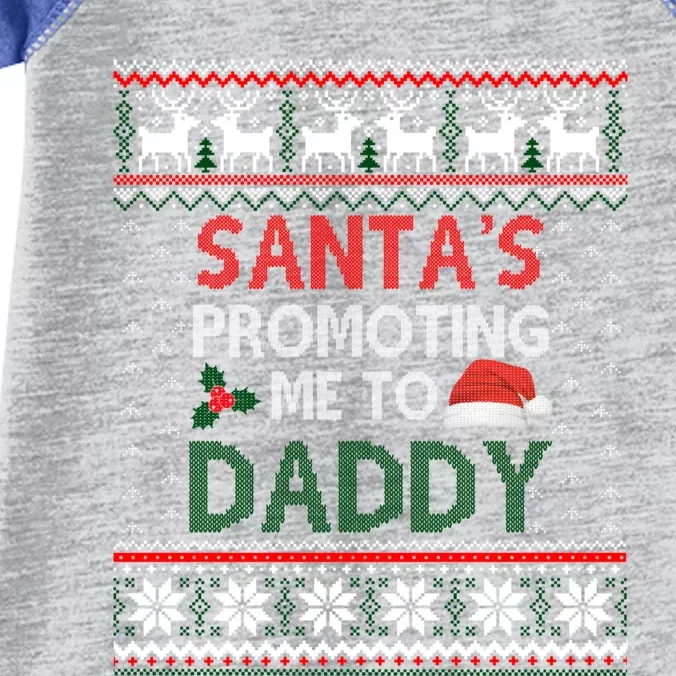 Christmas Pregnancy Announcet New Dad Funny Gift Ugly Sweater Gift Infant Baby Jersey Bodysuit