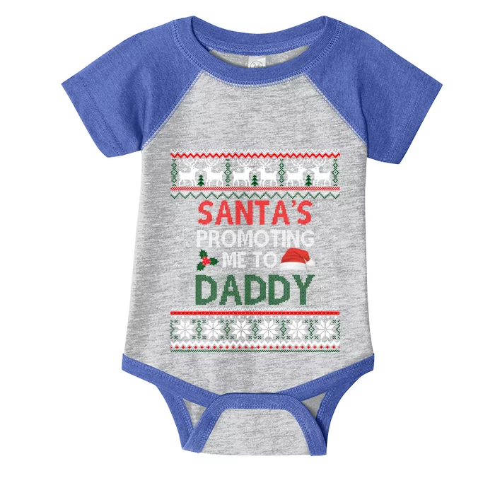 Christmas Pregnancy Announcet New Dad Funny Gift Ugly Sweater Gift Infant Baby Jersey Bodysuit