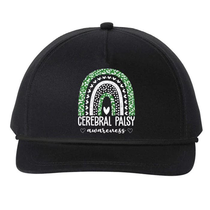 Cerebral Palsy Awareness Rainbow Heart Snapback Five-Panel Rope Hat