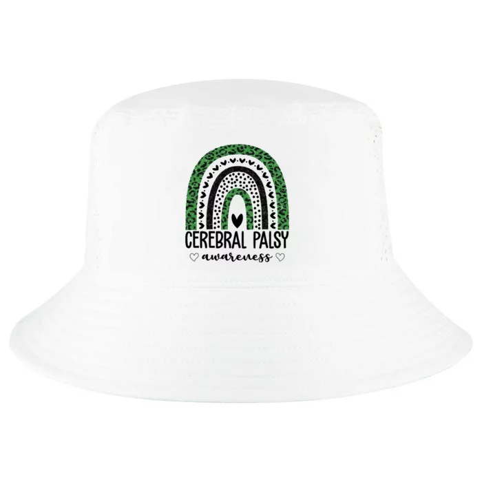 Cerebral Palsy Awareness Rainbow Heart Cool Comfort Performance Bucket Hat