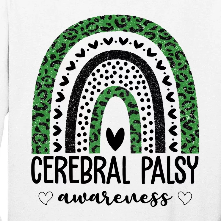 Cerebral Palsy Awareness Rainbow Heart Tall Long Sleeve T-Shirt