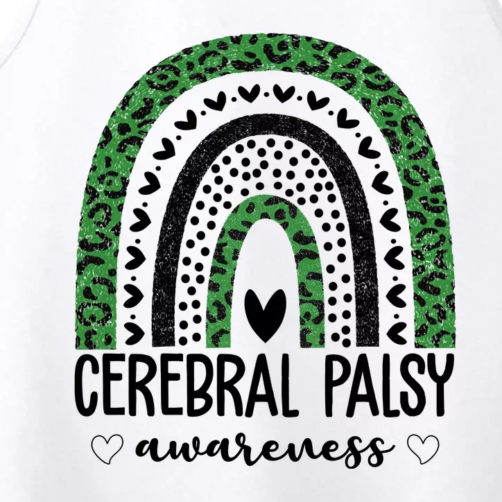 Cerebral Palsy Awareness Rainbow Heart Performance Tank