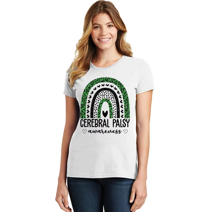 Cerebral Palsy Awareness Rainbow Heart Women's T-Shirt