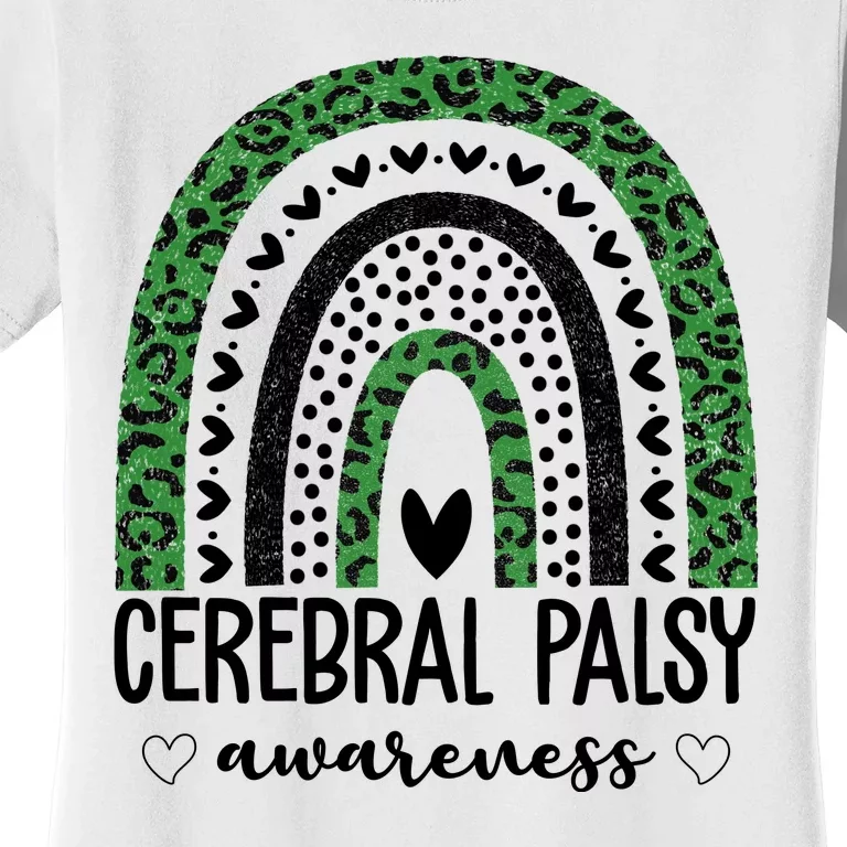 Cerebral Palsy Awareness Rainbow Heart Women's T-Shirt