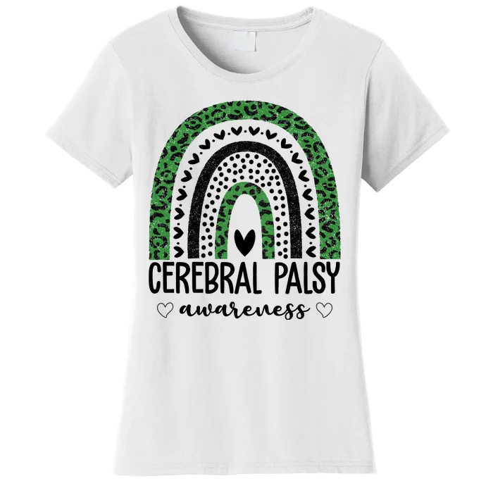 Cerebral Palsy Awareness Rainbow Heart Women's T-Shirt