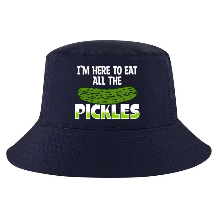 Cool Pickle Art Im Here To Eat All The Pickles Pickles Lover Gift Cool Comfort Performance Bucket Hat