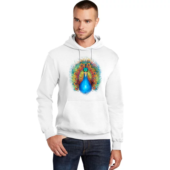 Colorful Peacock Art Hoodie