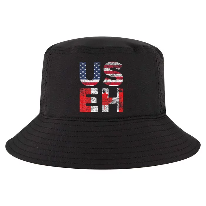 Canadian Pride American USA USEH US Flag Canada Cool Comfort Performance Bucket Hat