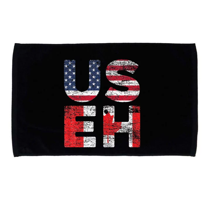 Canadian Pride American USA USEH US Flag Canada Microfiber Hand Towel