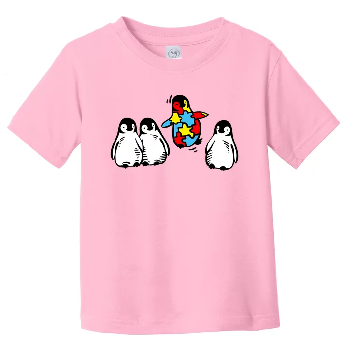 Cute Penguin Autism Awareness Neurodiversity Toddler T-Shirt