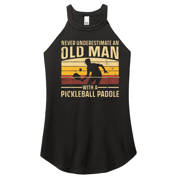 Cool Pickleball Art For Women Paddle Pickleball Player Women’s Perfect Tri Rocker Tank