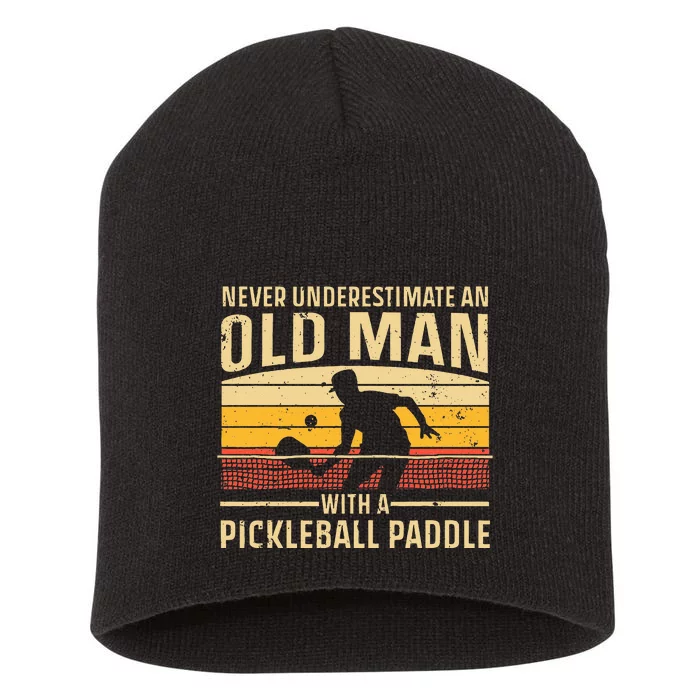 Cool Pickleball Art For Women Paddle Pickleball Player Short Acrylic Beanie