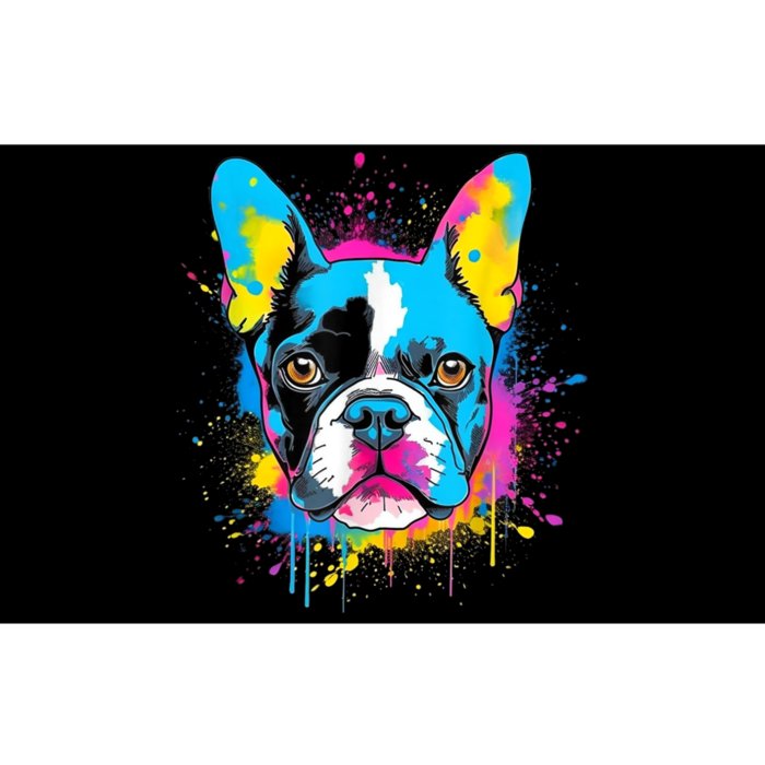 Colorful Pop Art Boston Terrier Lover Portrait Bumper Sticker