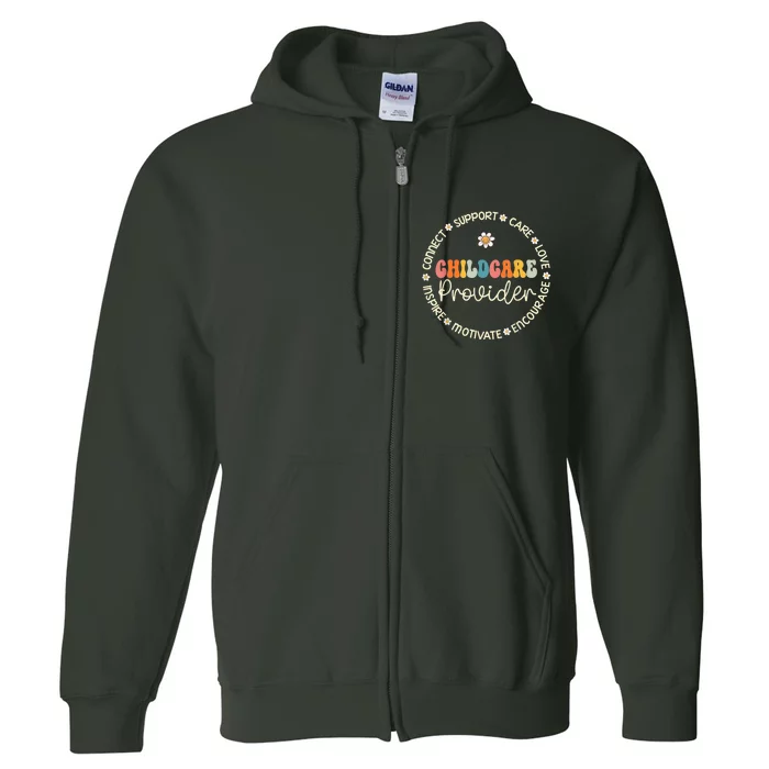 Childcare Provider Appreciation Week Back to School Full Zip Hoodie