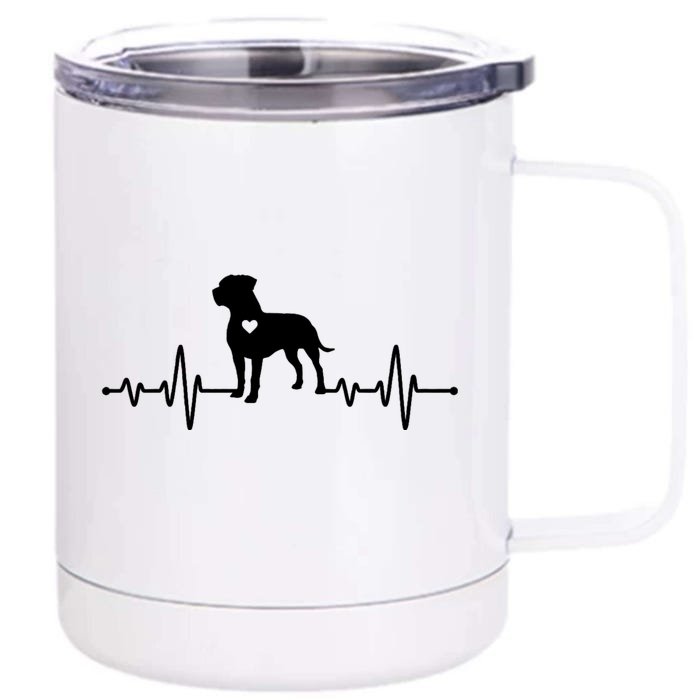 Cool Pitbull Art For Pet Dog Breed Pitbull Owner Front & Back 12oz Stainless Steel Tumbler Cup