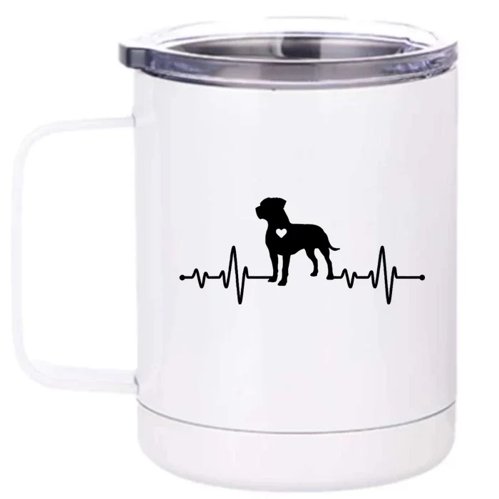 Cool Pitbull Art For Pet Dog Breed Pitbull Owner Front & Back 12oz Stainless Steel Tumbler Cup