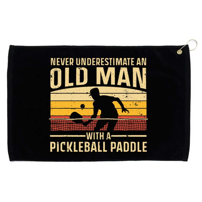 Cool Pickleball Art Paddle Pickleball Player Grommeted Golf Towel