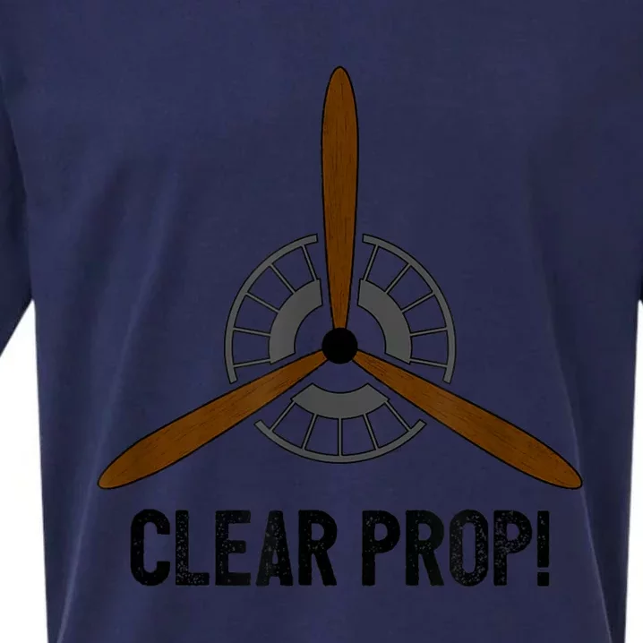 Clear Prop Aviation Airplane Pilot Propeller Sueded Cloud Jersey T-Shirt